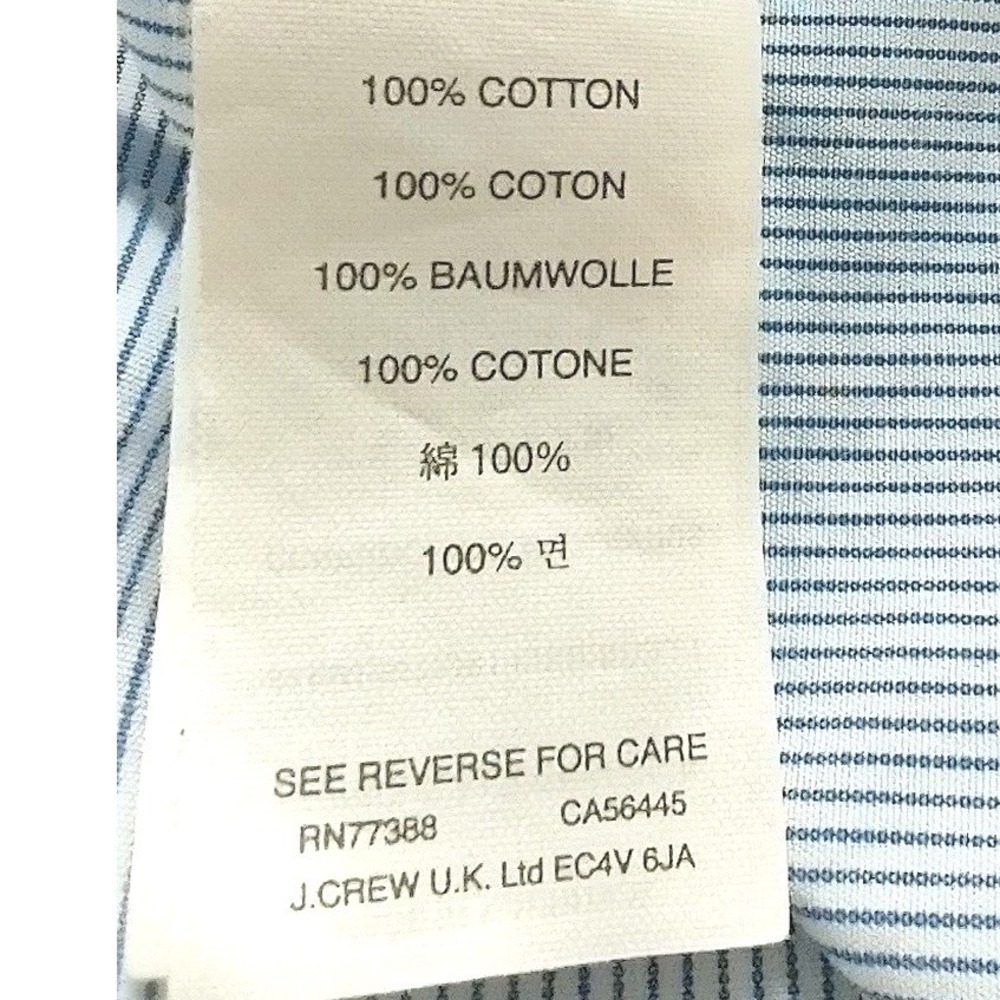 J.Crew Button‎ Down Shirt Men L Blue Striped Long Sleeve Preppy Classic Business - Picture 6 of 15